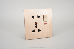 Prises murales électriques couleur or Royaume-Uni Afrique <span class=keywords><strong>Malte</strong></span> Maldives, simples et doubles, avec USB, panneau PC, CE - Product Image 3