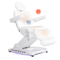 Lit de soin électrique moderne avec support airbag, 4 moteurs, lit de luxe pour cils, idéal pour les traitements de beauté