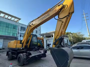 Excavadora de ruedas Hyundai 210W-7 210W-9 usada, máquina de construcción de 21 toneladas de segunda mano, motor bien mantenido de Corea a la venta - Product Image 3