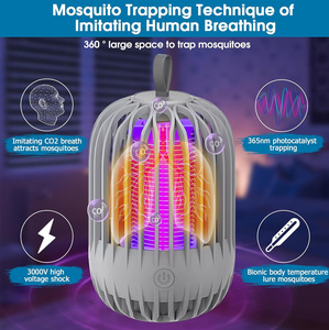 Lámpara antimosquitos, descarga eléctrica, recargable por USB, luz antimosquitos, trampa para atrapar moscas, máquina repelente, luz ultravioleta - Product Image 5