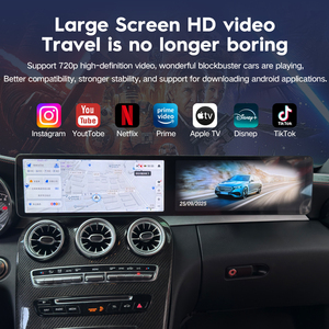 Sistema de Pantalla Dual de 12.3 Pulgadas con Carplay, Unidad Principal de Repuesto para Mercedes Benz GLC X253 C W205, Pantalla Táctil, Radio, Navegación - Product Image 6