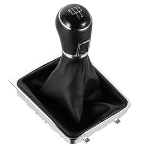 Pomo de palanca de cambios de cuero para coche Volkswagen, diseño ergonómico de 5 y 6 velocidades para vehículos con transmisión manual - Product Image 2