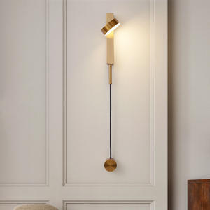 Interior Bed Room Indoor Long Pole <b>Sconce</b> <b>Lights</b> Modern Adjustable Rotate Gold Wall Lamp - Product Image 1