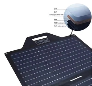 High Quality Monocrystalline ETFE Folding <b>Solar</b> <b>Panel</b> USB Type C 30W <b>Portable</b> <b>Solar</b> Energy Outdoor Camping Phone Charger - Product Image 5