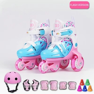 Mỗi Tam Giác Bốn Bánh Xe Giày Trượt Con Lăn Đôi Có Thể Điều Chỉnh Trẻ Em Của Con Lăn Giày Trượt Bánh Bảo Vệ Bán Buôn Cho Người Mới Bắt Đầu Trẻ Em - Product Image 3