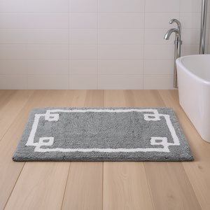 Tappeto da Bagno in Cotone Trapuntato 20x30 Rettangolare Design Geometrico Minimalista Tappetino da Bagno Premium - Product Image 2