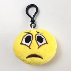 Porte-clés en peluche avec pendentif à expression emoji, jouets pour machine à griffes, cadeau de la Saint-Valentin - Product Image 4