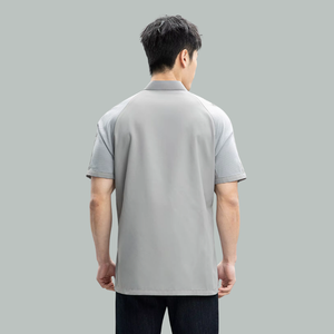 Vestes de chef personnalisées pour hommes, manches courtes, 100% polyester, fermeture à boutons embossés, tissu sergé, uniforme de chef pour hôtels, restauration - Product Image 4