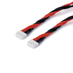 Harnais de câblage torsadé 4 broches femelle-femelle, 2 rouges 2 noirs, AWM 3227 VW-1 300V 80C, connecteur blanc pour capteur de puissance OEM - Product Image 1