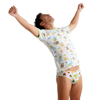 T-shirt imprimé Teddy Bear pour adulte, haut pour adulte avec boutons-pression sur l'épaule pour homme, jolies tenues ABDL