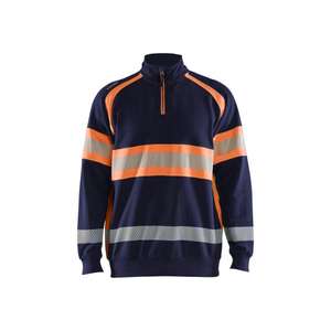 BLAKLADER - 355311588953XL Pull haute visibilité Bleu marine/Orange-EAN 7330509830734 HI-VIS WORKWEAR - Product Image 1