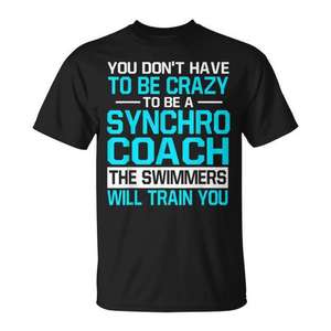 Camiseta Synchro Coach para profesores de natación, equipo de entrenamiento profesional - Product Image 1