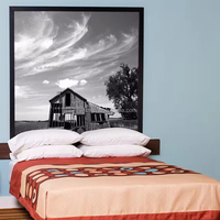Usine personnalisée Hd imprime moderne luxe Style roi reine taille hôtel chambre Super 8 hôtel chambre peinture photo mur Art oeuvres