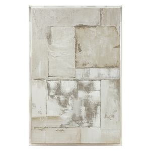 Quadro su tela con design contemporaneo a trama, decorazione rettangolare per soggiorno e sala da pranzo - Product Image 1