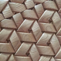 Panneau mural décoratif en bois d'absorption acoustique Dernier design créatif Panneau sculpté en bois pur