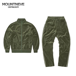 Ensemble de survêtement pour homme, coupe-vent personnalisé, polyester et nylon, respirant, <span class=keywords><strong>pantalon</strong></span> à taille élastique, léger, <span class=keywords><strong>velours</strong></span>, printemps - Product Image 1