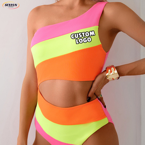 Chất Lượng Cao Sexy Eo-Baring Off-Vai Một Mảnh Nhà Máy Tùy Chỉnh Nhiều Màu Sắc In Ấn Logo Cô Gái Đồ Bơi Beachwear Bikini - Product Image 1