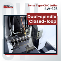 Torno CNC de Tipo Suizo con Control CNC Avanzado para una Programación Fácil y Confiable