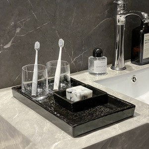 Bathroom Towel <b>Tray</b> Rectangle Solid Color Storage <b>Tray</b> For <b>Vanity</b> Sink Organizing Home Decor - Product Image 4