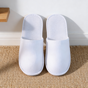 Chaussons jetables en chanvre à ondulations d'<span class=keywords><strong>eau</strong></span>, directement de <span class=keywords><strong>l</strong></span>'usine, avec des bandes de soie blanche et fines, tissu Zhenmei, confortables, pour <span class=keywords><strong>hôtel</strong></span> - Product Image 5