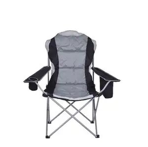 Durable camping chair holding armrest lawn chair giant garden padded beach chairs