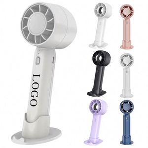 Ventilateur portable rechargeable promotionnel, support de téléphone portable, couleur et logo personnalisés, cadeau publicitaire multifonctionnel pour entreprise, à main - Product Image 1