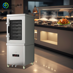 Vaporera y Olla Eléctrica Comercial Multifuncional Profesional <span class=keywords><strong>de</strong></span> 2 Niveles, Acero Inoxidable, Alta Eficiencia, Fácil Limpieza - Product Image 1