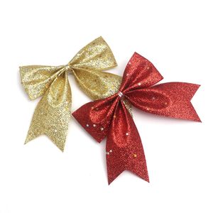 Dekorasi Pohon Natal Bintang Berkilau Emas Buatan Tangan Impor 9cm X 10cm Pita Hiasan Gantung Pesta - Product Image 5