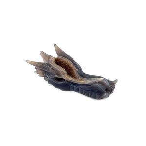 Game of Thrones Customized Crystal Agate Druzy Geode Dragon Head Skulls Crystal Crafts for Fengshui