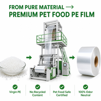 Film en polyéthylène PE de qualité alimentaire pour usine, doublure de sac d'alimentation pour chiens, chats et oiseaux, barrière anti-humidité, sans odeur, taille personnalisée, OEM Chine