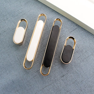 Modern 16mm Zinc Alloy Oval Multi-Color Assembled Handle Customizable Pull Handle <b>for</b> Bathroom Drawer Cabinet Bedroom Furniture - Product Image 1