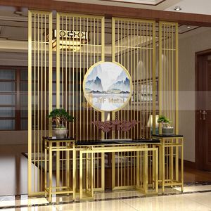 EX095 Custom Restaurant <b>Wall</b> Dividers Dining Room Stainless Steel Partition Laser Cut Metal <b>Screen</b> Divider for Home Room - Product Image 3