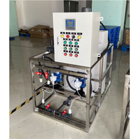 Machine de traitement de l'eau, 100 litres, automatique, liquide chimique, acide alcalin, pH, chlore, système de dosage, agitateur liquide