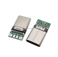 Connecteurs USB 3.1 Type C Mâle Femelle en Stock, Jack 5A à Courant Élevé, Fiche Mâle USB, Bornes Électriques pour Soudure, Câble de Données DIY