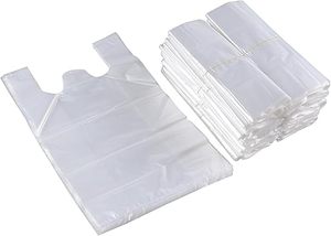 Bolsas de compras de camisetas de plástico HDPE transparente Impresión flexográfica Logotipo personalizado Grado alimenticio MOQ 50000PCs - Product Image 2