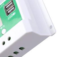 Contrôleur de charge de panneau solaire PWM Y&H 30A avec double affichage LCD rétroéclairé USB 12V 24V pour batteries au plomb/lithium