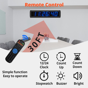 Yizhi GI6T-2.3B Đa-Chức Năng 2.3 Inch 6-Chữ Số Kỹ Thuật Số Đếm Ngược Cuộc Họp Hẹn Giờ LED Điện Tử Đồng Hồ Treo Tường Với Điều Khiển Từ Xa - Product Image 4