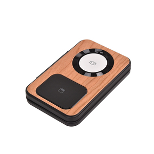 Estación de carga inalámbrica rápida de madera de cerezo compatible <span class=keywords><strong>con</strong></span> <span class=keywords><strong>iPhone</strong></span> 15 ProMax 14 Pro Max S24 /S24Ultra <span class=keywords><strong>AirPods</strong></span> Pro - Product Image 4