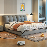 Modernes Verstellbares Ergonomisches Luxus-Bett mit Stauraum - Zweiteiliges Kopfteil aus Nappaleder Queen/King Bettgestell Direkt ab Werk