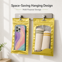 Sac en plastique transparent avec fermeture éclair personnalisé avec logo pour étui de téléphone portable, chaussettes, chaussures, emballage, pochette imprimée colorée