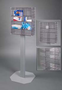 Étagère de présentation de médicaments pour <span class=keywords><strong>pharmacie</strong></span> personnalisée, 4 étagères, armoire de premiers soins en acrylique pour l'école avec étagères réglables/amovibles - Product Image 6