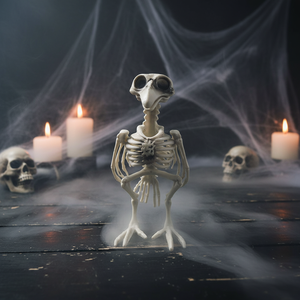 Accesorios de Halloween: Esqueleto de <span class=keywords><strong>Cuervo</strong></span> de Resina de Tamaño Real con Articulaciones Móviles, Estilo Clásico de Terror - Product Image 5