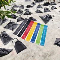 Ebest Lot de 5 Bandes de Résistance Élastiques Longues de 12 Pouces, Portables, pour Gym, Yoga, Sport, Entraînement, Colorées, en Caoutchouc Latex, Robustes