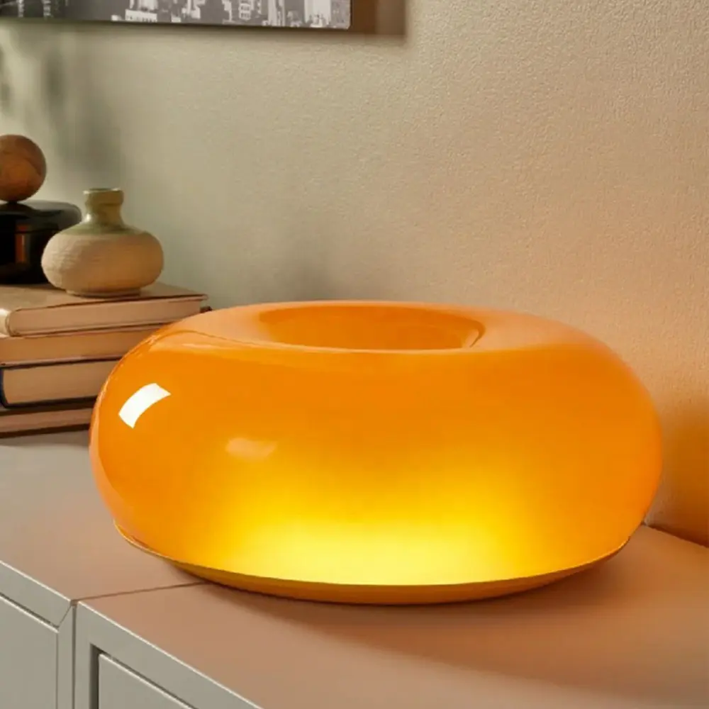 การออกแบบที่ทันสมัยสัมผัสสีส้มลดแสงแก้วไฟ LED ตกแต่งโต๊ะโคมไฟตั้งโต๊ะไฟตกแต่งสําหรับบ้าน