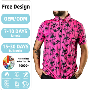 <span class=keywords><strong>Chemises</strong></span> de golf pour <span class=keywords><strong>hommes</strong></span> à sublimation personnalisée avec dégradé, col sport confortable, logo personnalisé, performance optimale avec design gratuit - Product Image 1