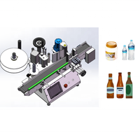 Nouveau design à faible coût petit bureau automatique eau bière canettes de vin pot flacon en plastique verre bouteille ronde applicateur d'étiquettes