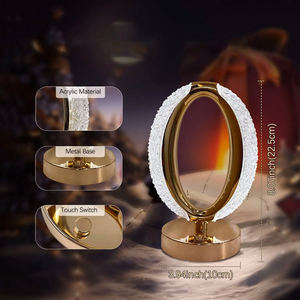 1pcs Morden Style Led Touch Modern Crystal <b>Table</b> Lamp for Bedroom Restaurant Bar <b>Bedside</b> Night Light Rechargeable <b>Table</b> Lamp - Product Image 1