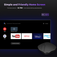 Décodeur vidéo multimédia 4k 2.4G 5G Wifi double Boîtier décodeur A6 Pro 2 Go 16 Go Amlogic S905W2 Android TV Tvbox