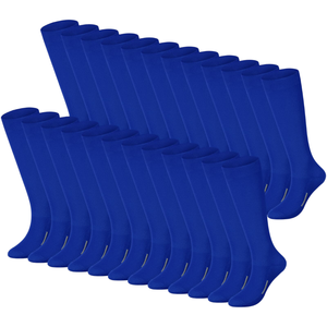 Calcetines hasta la Rodilla, Color Azul Sólido, Transpirables, Tejidos, Estilo Regular, para Uso Diario en Adultos - Product Image 1
