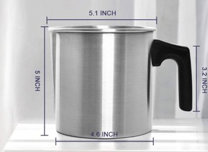 Pot à cire en aluminium pour coulée de cire de soja, idéal pour kit de fabrication de bougies DIY, 1.2L 3L, ODM/OEM - Product Image 4